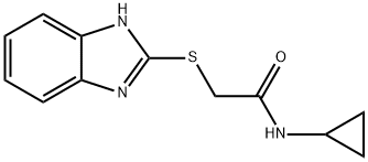 2-(1H-benzimidazol-2-ylsulfanyl)-N-cyclopropylacetamide 구조식 이미지