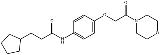 3-cyclopentyl-N-[4-(2-morpholin-4-yl-2-oxoethoxy)phenyl]propanamide 구조식 이미지