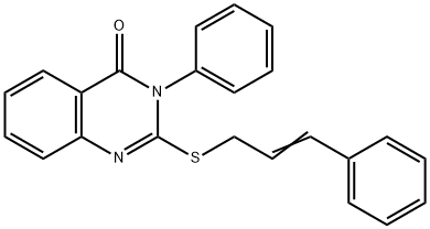 3-phenyl-2-[(E)-3-phenylprop-2-enyl]sulfanylquinazolin-4-one 구조식 이미지