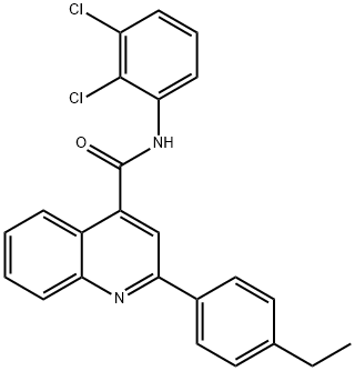 N-(2,3-dichlorophenyl)-2-(4-ethylphenyl)quinoline-4-carboxamide 구조식 이미지