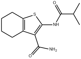 2-(2-methylpropanoylamino)-4,5,6,7-tetrahydro-1-benzothiophene-3-carboxamide Structure