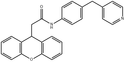 N-[4-(pyridin-4-ylmethyl)phenyl]-2-(9H-xanthen-9-yl)acetamide Structure