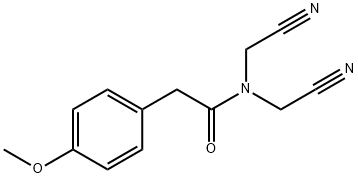 N,N-bis(cyanomethyl)-2-(4-methoxyphenyl)acetamide 구조식 이미지