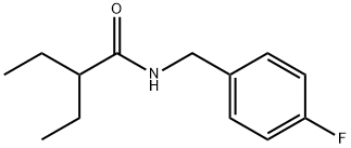2-ethyl-N-[(4-fluorophenyl)methyl]butanamide 구조식 이미지