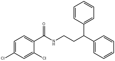 2,4-dichloro-N-(3,3-diphenylpropyl)benzamide 구조식 이미지