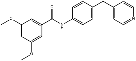 3,5-dimethoxy-N-[4-(pyridin-4-ylmethyl)phenyl]benzamide 구조식 이미지