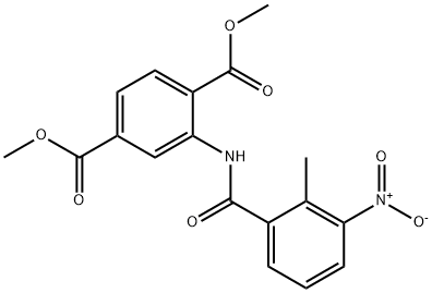 dimethyl 2-[(2-methyl-3-nitrobenzoyl)amino]benzene-1,4-dicarboxylate 구조식 이미지