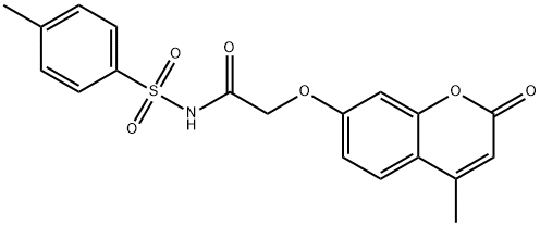 2-(4-methyl-2-oxochromen-7-yl)oxy-N-(4-methylphenyl)sulfonylacetamide 구조식 이미지