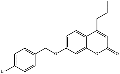 7-[(4-bromophenyl)methoxy]-4-propylchromen-2-one Structure