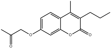 4-methyl-7-(2-oxopropoxy)-3-propylchromen-2-one 구조식 이미지