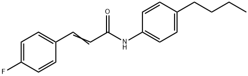 (E)-N-(4-butylphenyl)-3-(4-fluorophenyl)prop-2-enamide 구조식 이미지