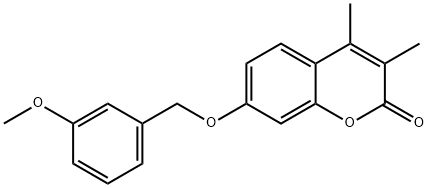 7-[(3-methoxyphenyl)methoxy]-3,4-dimethylchromen-2-one Structure