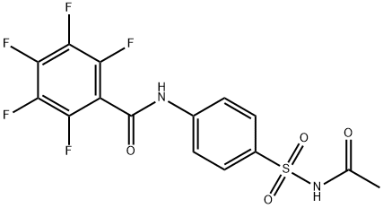 N-[4-(acetylsulfamoyl)phenyl]-2,3,4,5,6-pentafluorobenzamide 구조식 이미지