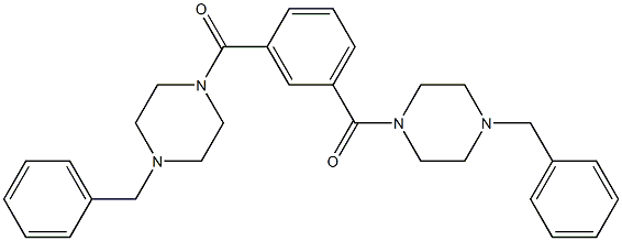 [3-(4-benzylpiperazine-1-carbonyl)phenyl]-(4-benzylpiperazin-1-yl)methanone Structure