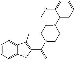 [4-(2-methoxyphenyl)piperazin-1-yl]-(3-methyl-1-benzofuran-2-yl)methanone 구조식 이미지