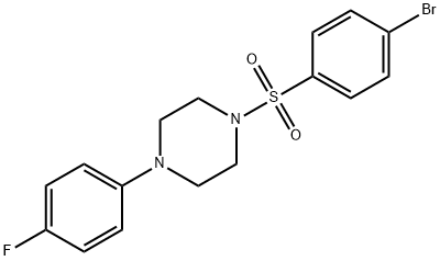 1-(4-bromophenyl)sulfonyl-4-(4-fluorophenyl)piperazine Structure