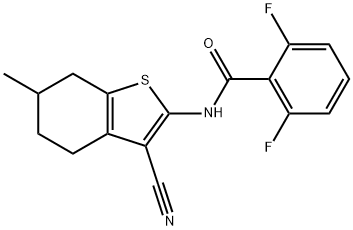 N-(3-cyano-6-methyl-4,5,6,7-tetrahydro-1-benzothiophen-2-yl)-2,6-difluorobenzamide Structure