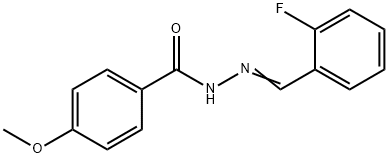 N-[(E)-(2-fluorophenyl)methylideneamino]-4-methoxybenzamide 구조식 이미지