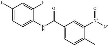 N-(2,4-difluorophenyl)-4-methyl-3-nitrobenzamide 구조식 이미지