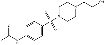 N-[4-[4-(2-hydroxyethyl)piperazin-1-yl]sulfonylphenyl]acetamide 구조식 이미지