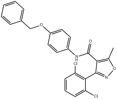 3-(2,6-dichlorophenyl)-5-methyl-N-(4-phenylmethoxyphenyl)-1,2-oxazole-4-carboxamide 구조식 이미지