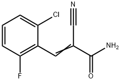 (E)-3-(2-chloro-6-fluorophenyl)-2-cyanoprop-2-enamide 구조식 이미지