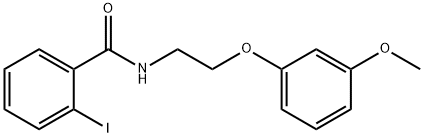 2-iodo-N-[2-(3-methoxyphenoxy)ethyl]benzamide 구조식 이미지