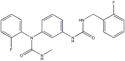 1-[(2-fluorophenyl)methyl]-3-[3-[(2-fluorophenyl)methylcarbamoylamino]phenyl]urea Structure