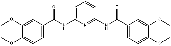 N-[6-[(3,4-dimethoxybenzoyl)amino]pyridin-2-yl]-3,4-dimethoxybenzamide 구조식 이미지