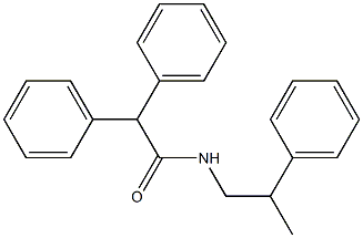 2,2-diphenyl-N-(2-phenylpropyl)acetamide Structure
