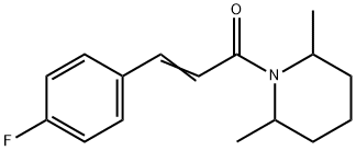 (E)-1-(2,6-dimethylpiperidin-1-yl)-3-(4-fluorophenyl)prop-2-en-1-one Structure