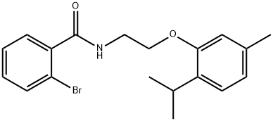 2-bromo-N-[2-(5-methyl-2-propan-2-ylphenoxy)ethyl]benzamide Structure