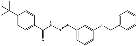 4-tert-butyl-N-[(E)-(3-phenylmethoxyphenyl)methylideneamino]benzamide 구조식 이미지