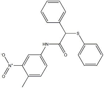 N-(4-methyl-3-nitrophenyl)-2-phenyl-2-phenylsulfanylacetamide 구조식 이미지