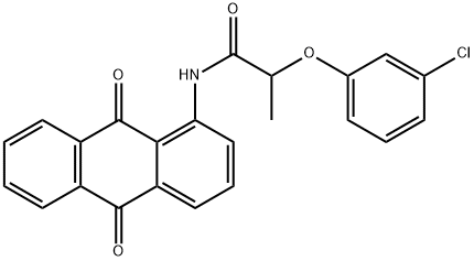 2-(3-chlorophenoxy)-N-(9,10-dioxoanthracen-1-yl)propanamide Structure