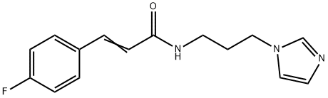 (E)-3-(4-fluorophenyl)-N-(3-imidazol-1-ylpropyl)prop-2-enamide Structure