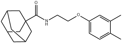 N-[2-(3,4-dimethylphenoxy)ethyl]adamantane-1-carboxamide 구조식 이미지