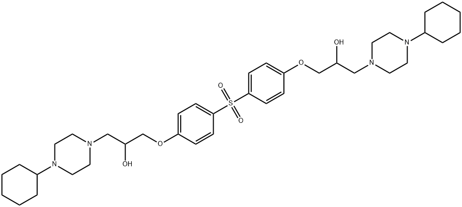 1-(4-cyclohexylpiperazin-1-yl)-3-[4-[4-[3-(4-cyclohexylpiperazin-1-yl)-2-hydroxypropoxy]phenyl]sulfonylphenoxy]propan-2-ol Structure