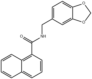 N-(1,3-benzodioxol-5-ylmethyl)naphthalene-1-carboxamide Structure