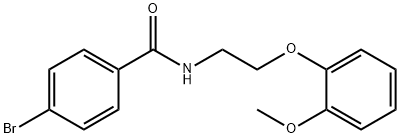 4-bromo-N-[2-(2-methoxyphenoxy)ethyl]benzamide 구조식 이미지