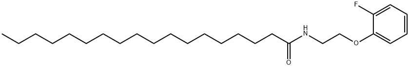 N-[2-(2-fluorophenoxy)ethyl]octadecanamide 구조식 이미지