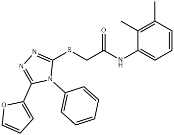 N-(2,3-dimethylphenyl)-2-[[5-(furan-2-yl)-4-phenyl-1,2,4-triazol-3-yl]sulfanyl]acetamide Structure