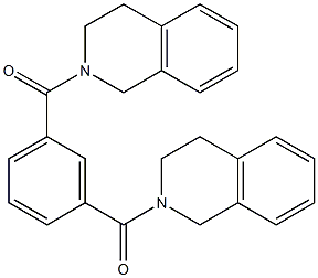 [3-(3,4-dihydro-1H-isoquinoline-2-carbonyl)phenyl]-(3,4-dihydro-1H-isoquinolin-2-yl)methanone 구조식 이미지
