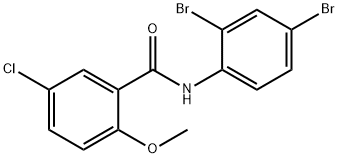 5-chloro-N-(2,4-dibromophenyl)-2-methoxybenzamide 구조식 이미지