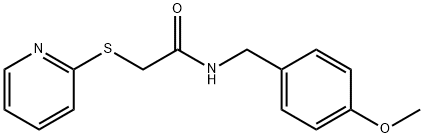 N-[(4-methoxyphenyl)methyl]-2-pyridin-2-ylsulfanylacetamide Structure