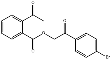 [2-(4-bromophenyl)-2-oxoethyl] 2-acetylbenzoate 구조식 이미지