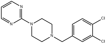 2-[4-[(3,4-dichlorophenyl)methyl]piperazin-1-yl]pyrimidine Structure