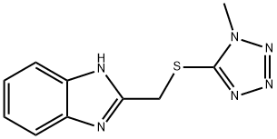 2-[(1-methyltetrazol-5-yl)sulfanylmethyl]-1H-benzimidazole 구조식 이미지