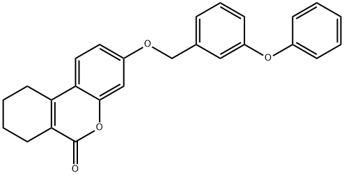 3-[(3-phenoxyphenyl)methoxy]-7,8,9,10-tetrahydrobenzo[c]chromen-6-one 구조식 이미지