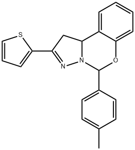 5-(4-methylphenyl)-2-thiophen-2-yl-5,10b-dihydro-1H-pyrazolo[1,5-c][1,3]benzoxazine 구조식 이미지